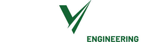 Logo for V Engineering, symbolizing innovation in the construction industry with a modern and professional design.