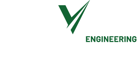 Logo for V Engineering, symbolizing innovation in the construction industry through modern design elements.